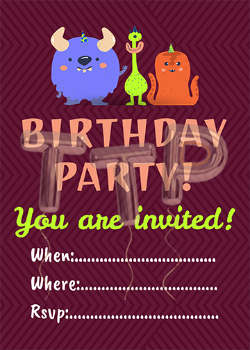 monsters bordoe free download invitation watermark