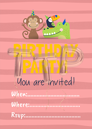 wild-life pink free download invitation water mark